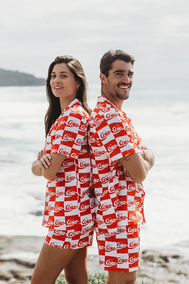 Adults Pyjama Set in Coke Squares - Image 4