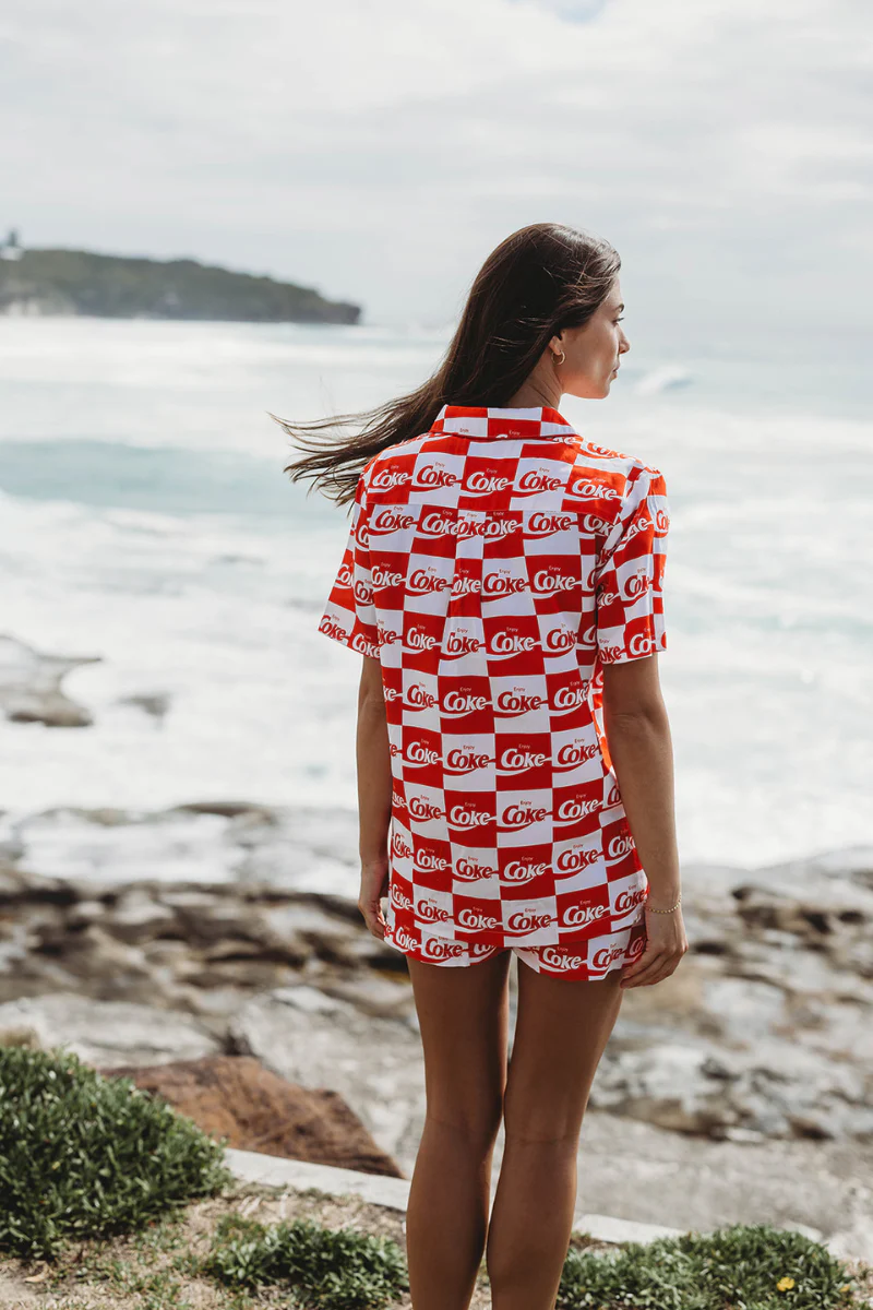 Adults Pyjama Set in Coke Squares - Image 5