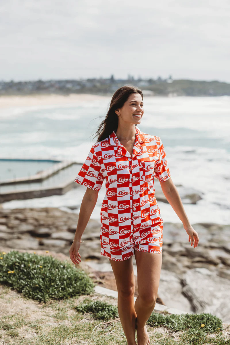 Adults Pyjama Set in Coke Squares - Image 6