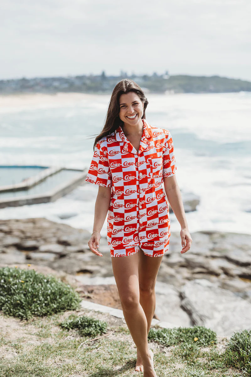Adults Pyjama Set in Coke Squares - Image 7