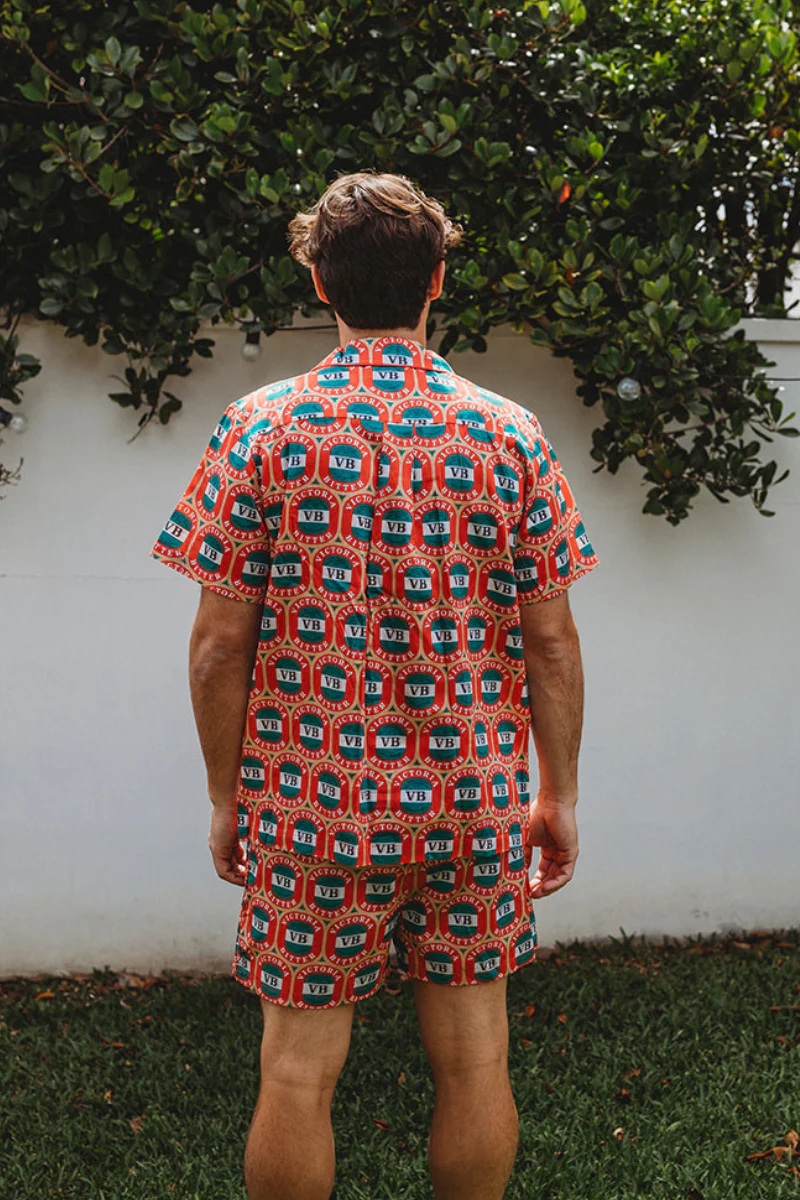 Adults Pyjama Set in VB 70s Red Label - Image 4