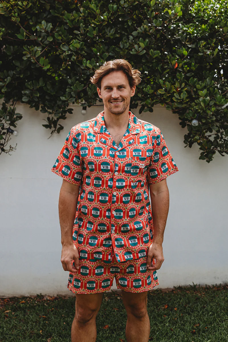 Adults Pyjama Set in VB 70s Red Label - Image 5