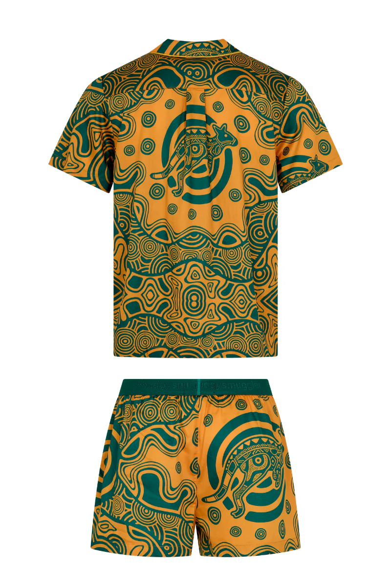 Adults Pyjama Set in Indigenous Wallabies - Image 7