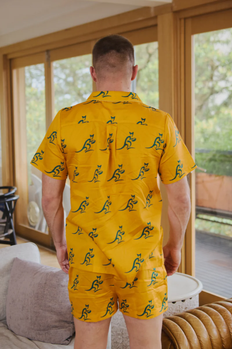 Adults Pyjama Set in Wallabies Logo - Image 3
