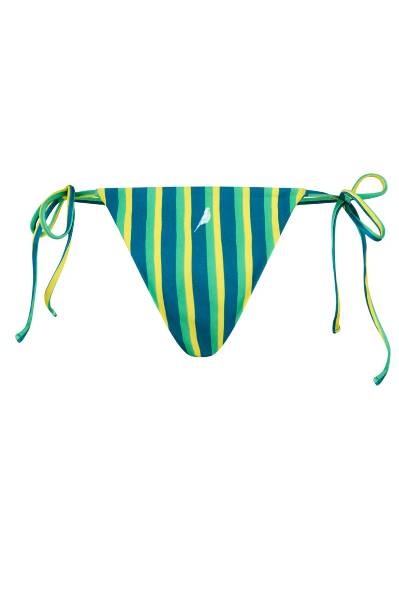 Avalon Bottoms In Riviera Green Stripe - Image 4