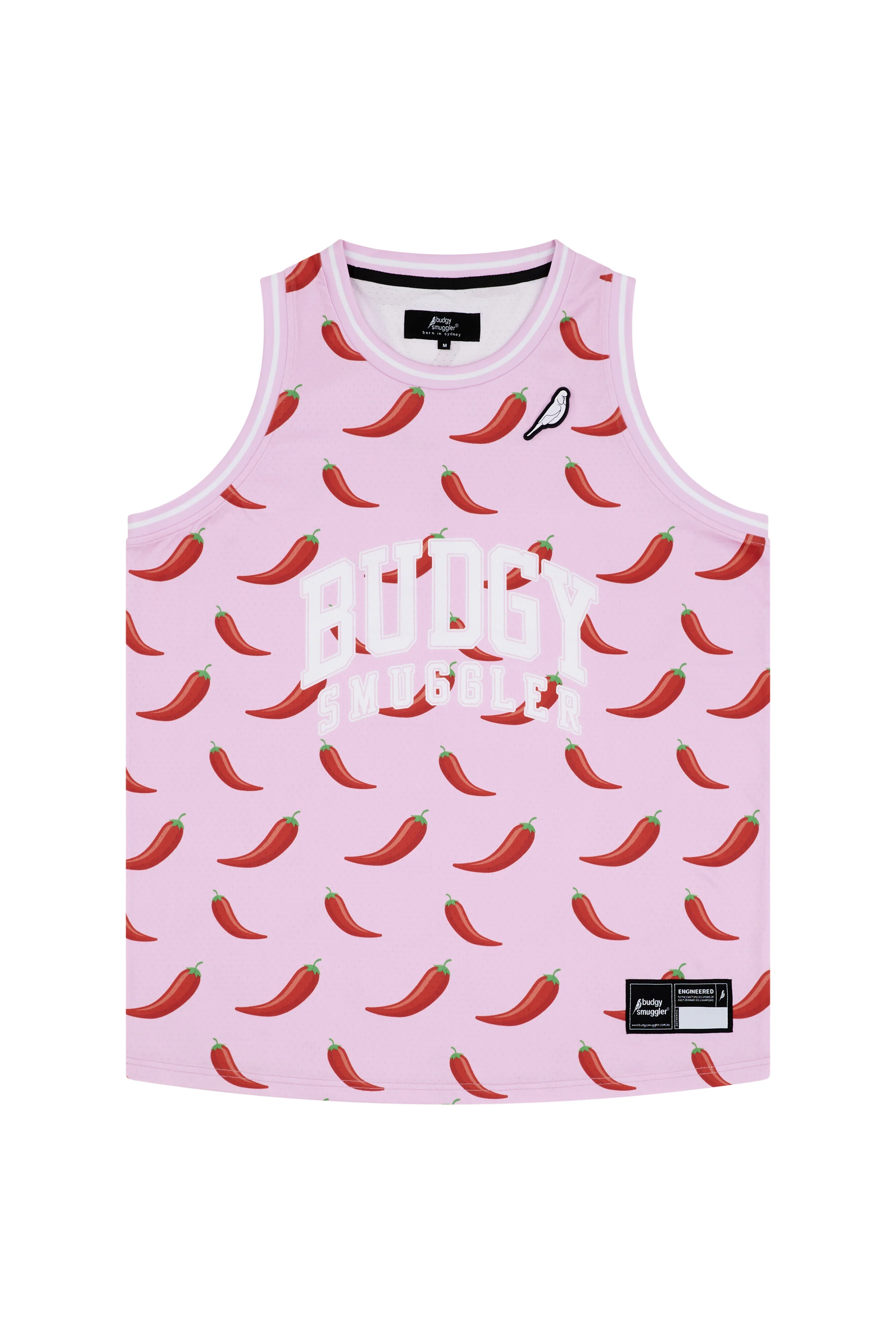 Basketball Singlet in Pink Chilli - Image 6
