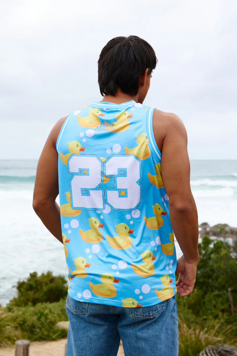 Basketball Singlet in Rubber Ducks - Image 2