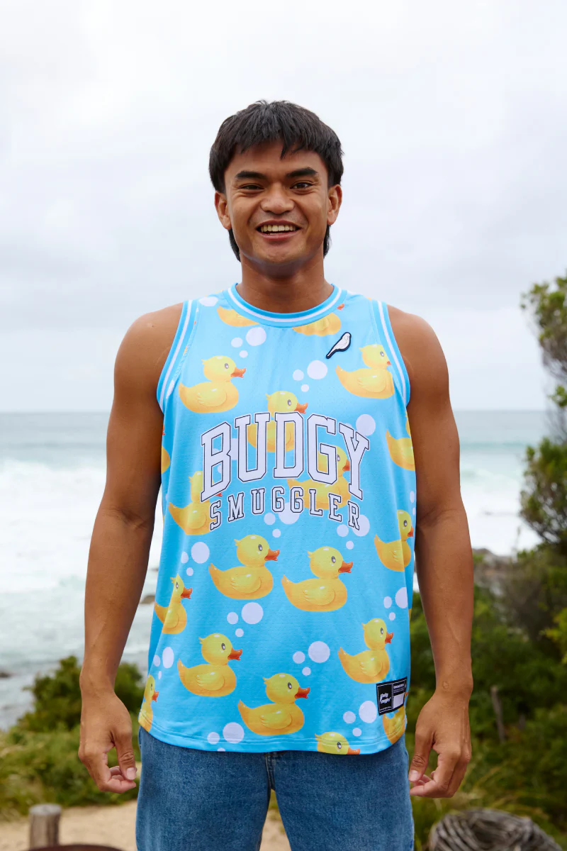 Basketball Singlet in Rubber Ducks - Image 3