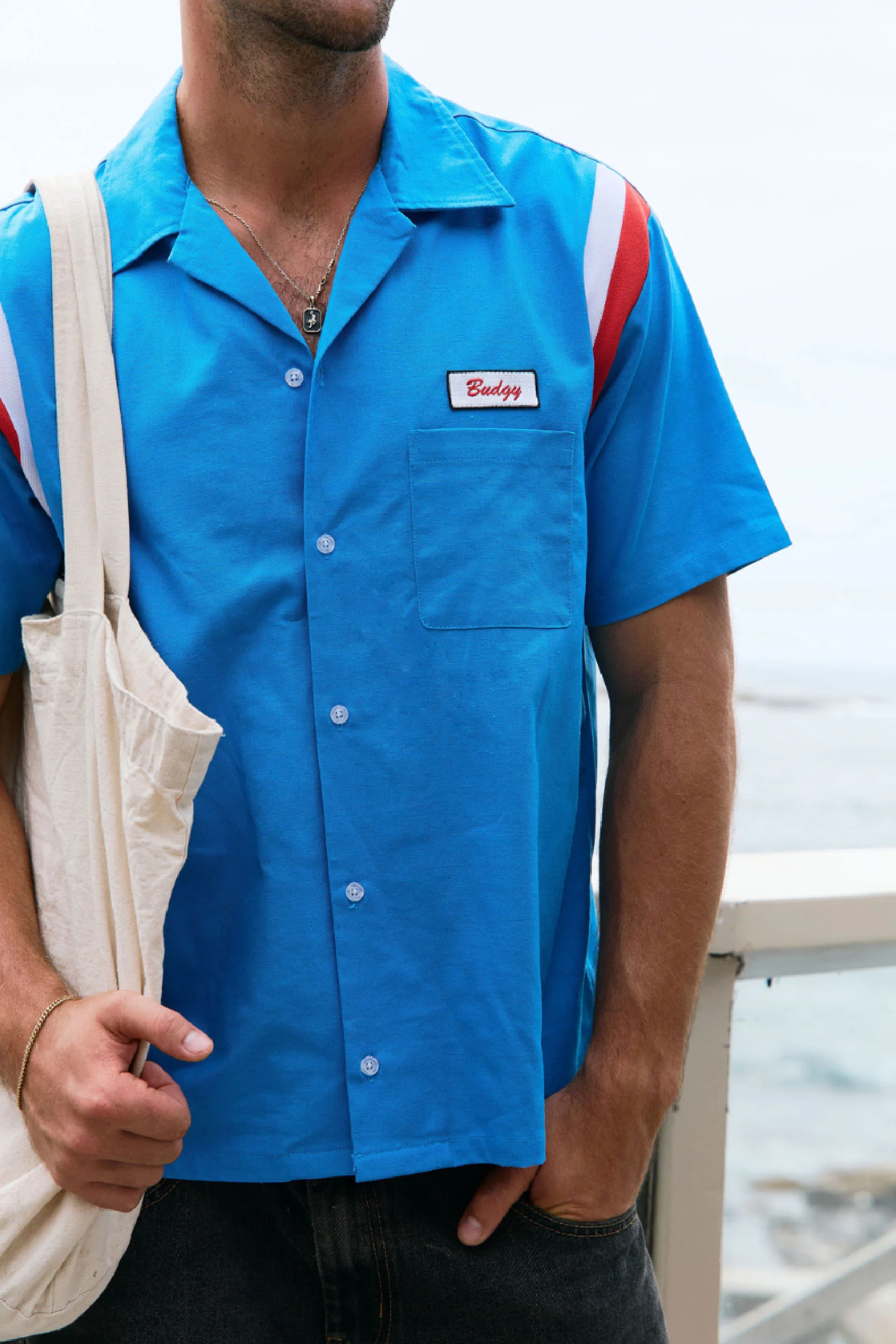 Mechanic Shirt in Blue Bowler - Image 6