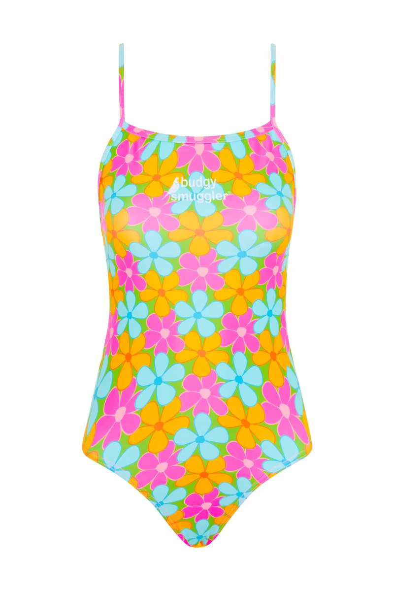 High Cut Racer in Fluro Flowers - Image 5