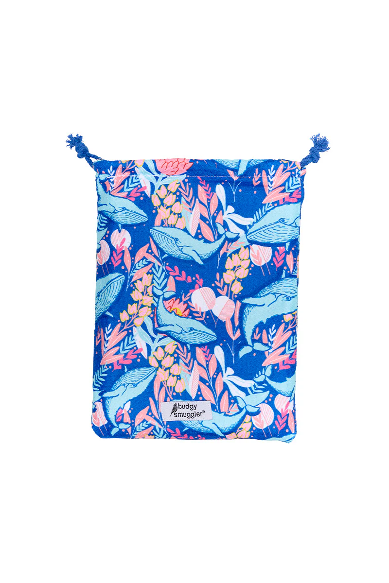 Double Sided Towel in Blue Whale | Large Logo - Image 3