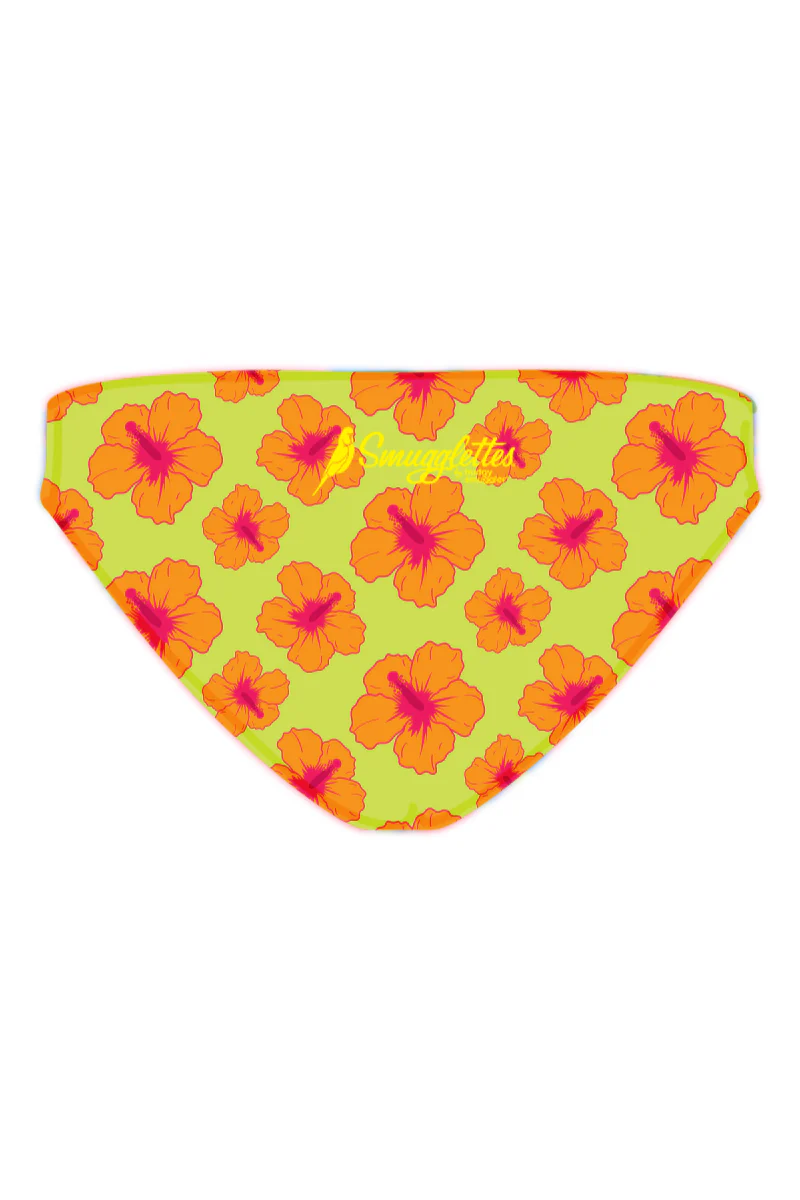 Fairlight Bottom in Green and Orange Hibiscus - Image 2