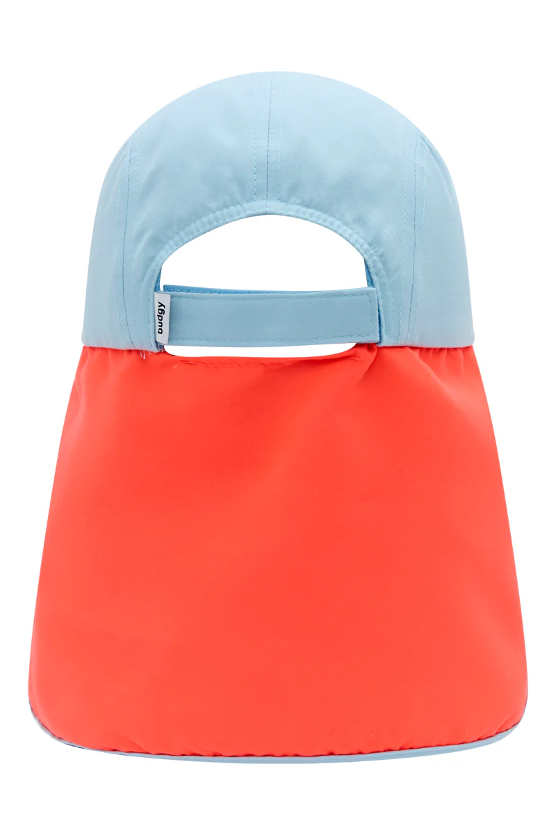 Flap hat in Orange and Blue - Image 5