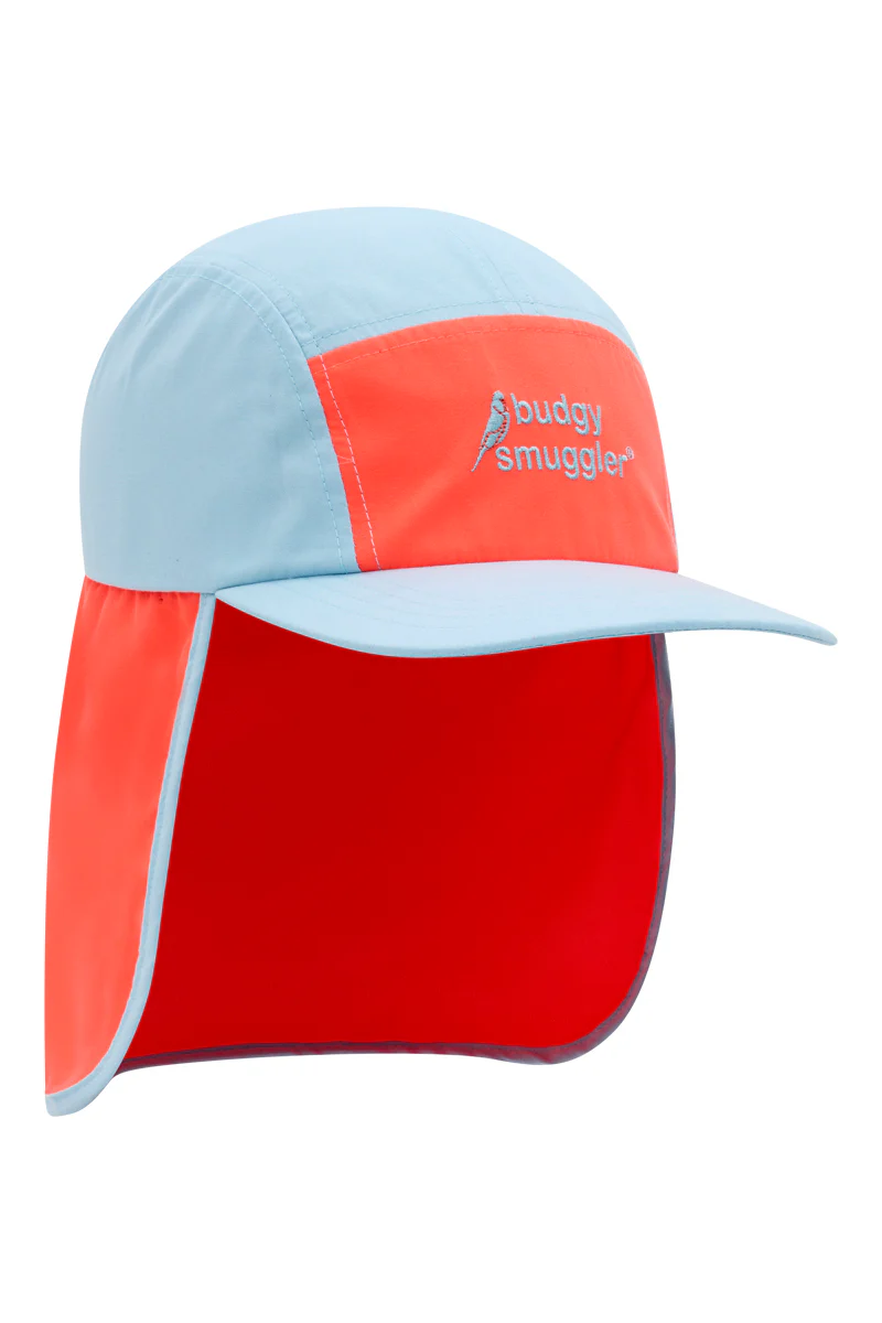 Flap hat in Orange and Blue - Image 6