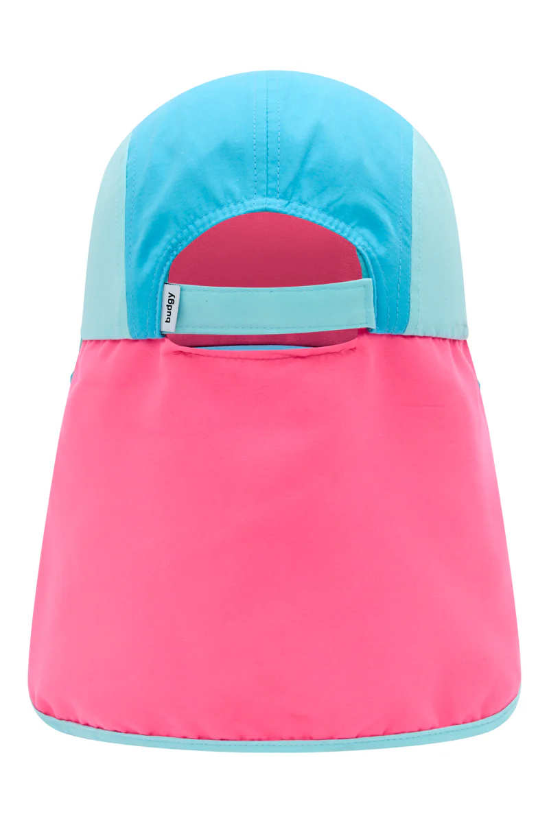 Flap Hat in Pink and Blue - Image 4