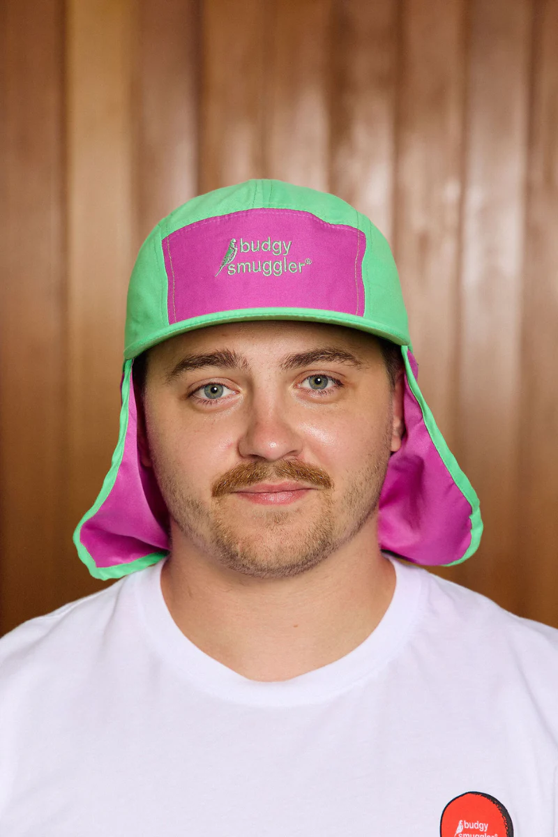Flap hat in Purple and Green - Image 2