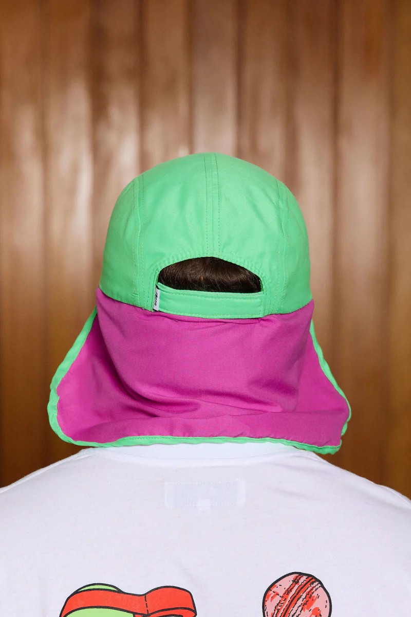 Flap hat in Purple and Green - Image 4