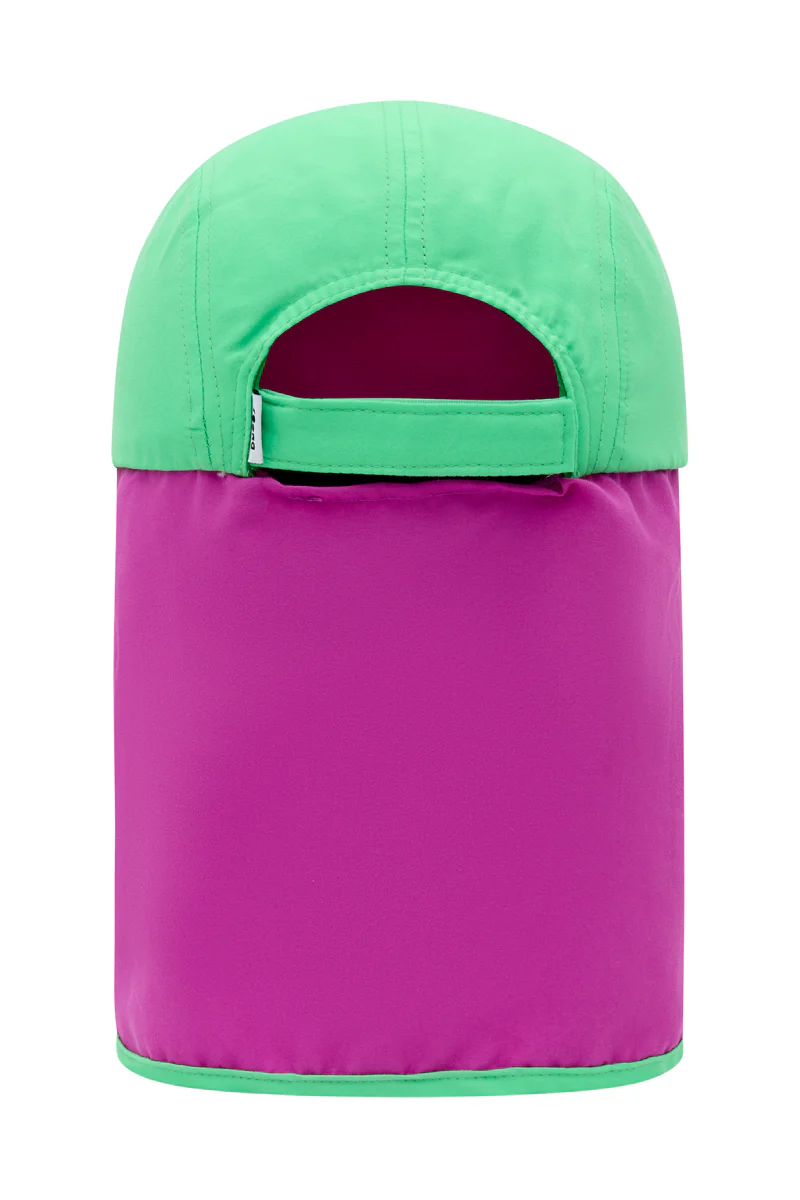 Flap hat in Purple and Green - Image 7