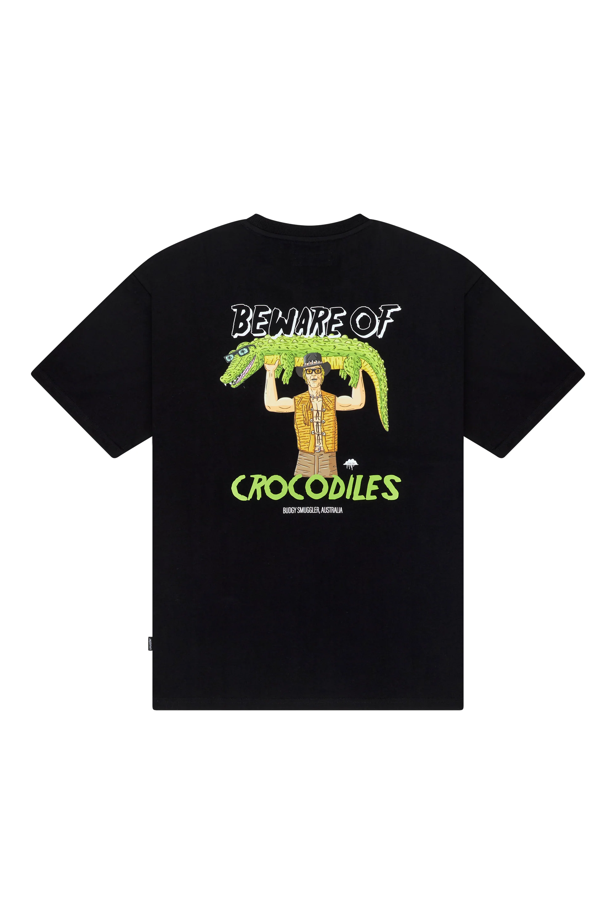 Heavyweight Black Tee in Crocodile - Image 4