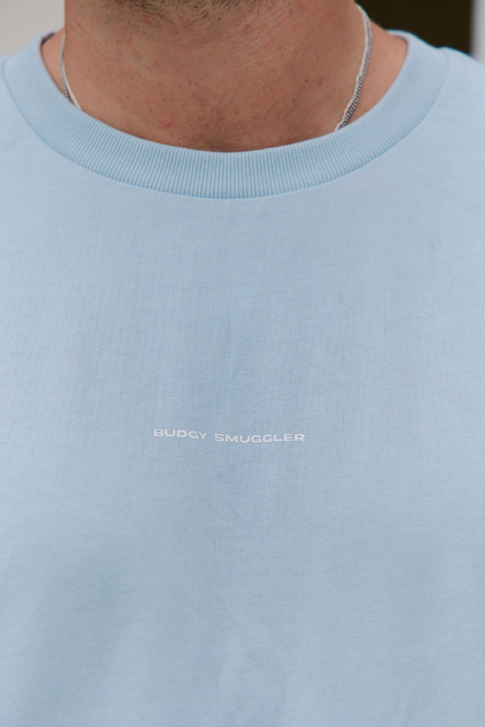 Heavyweight Light Blue Tee in Location - Image 3
