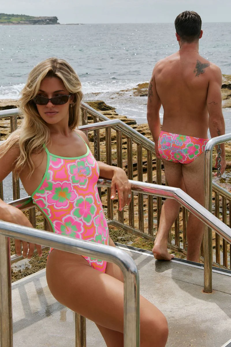High Cut Racer in Trippin Hibiscus - Image 5