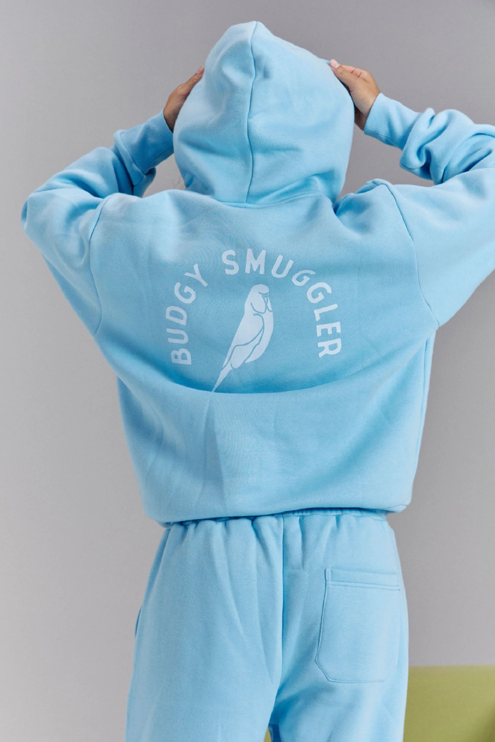 Hoodie in Light Blue Arch Logo - Image 7