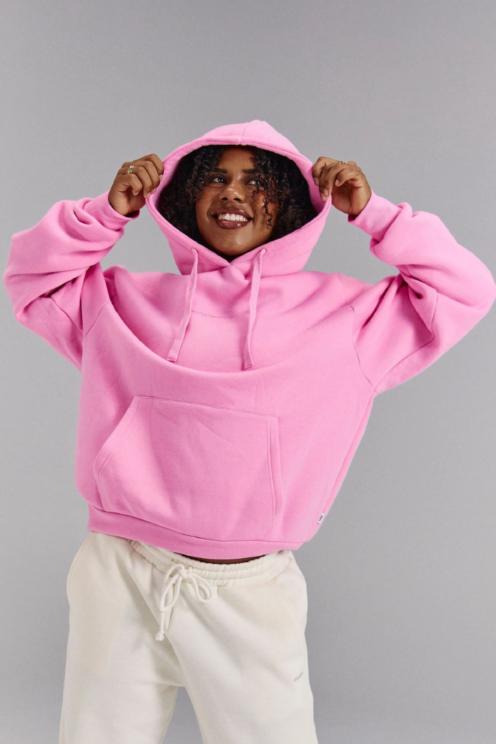 Hoodie in PInk Arch Logo - Image 4