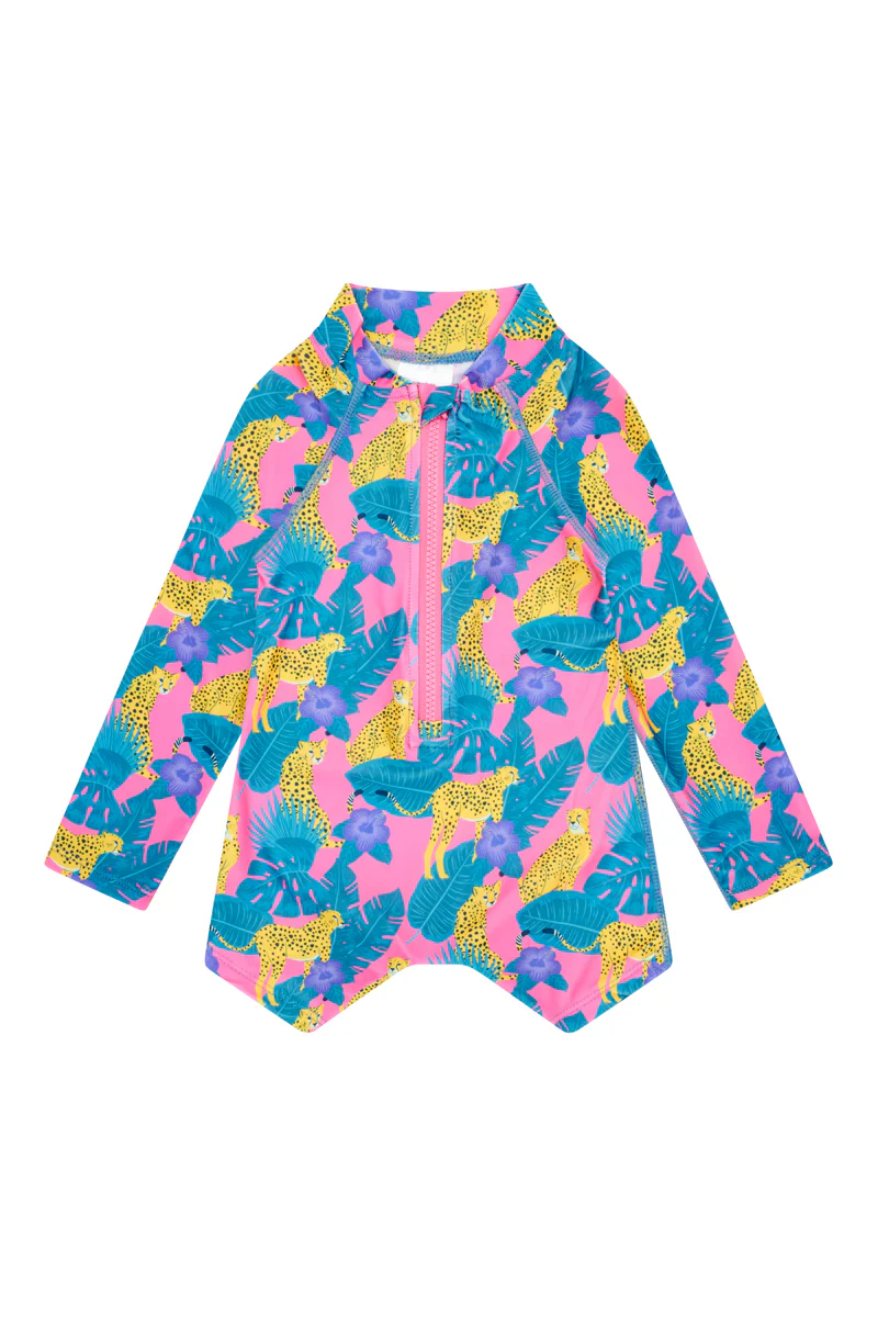 Kids Onesie Swim Bundle in Cheeky Cheetahs UPF 50+ - Image 6