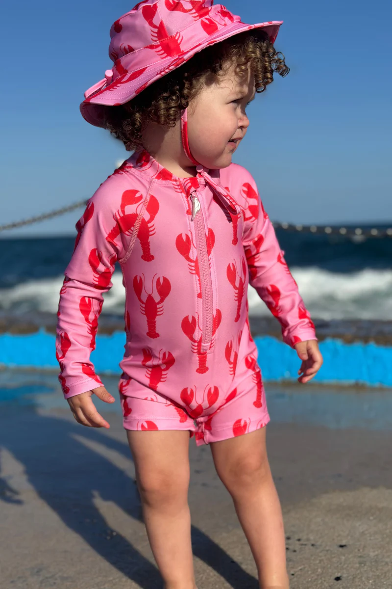 Kids Onesie Swim Bundle in Lobsters UPF 50+ - Image 4