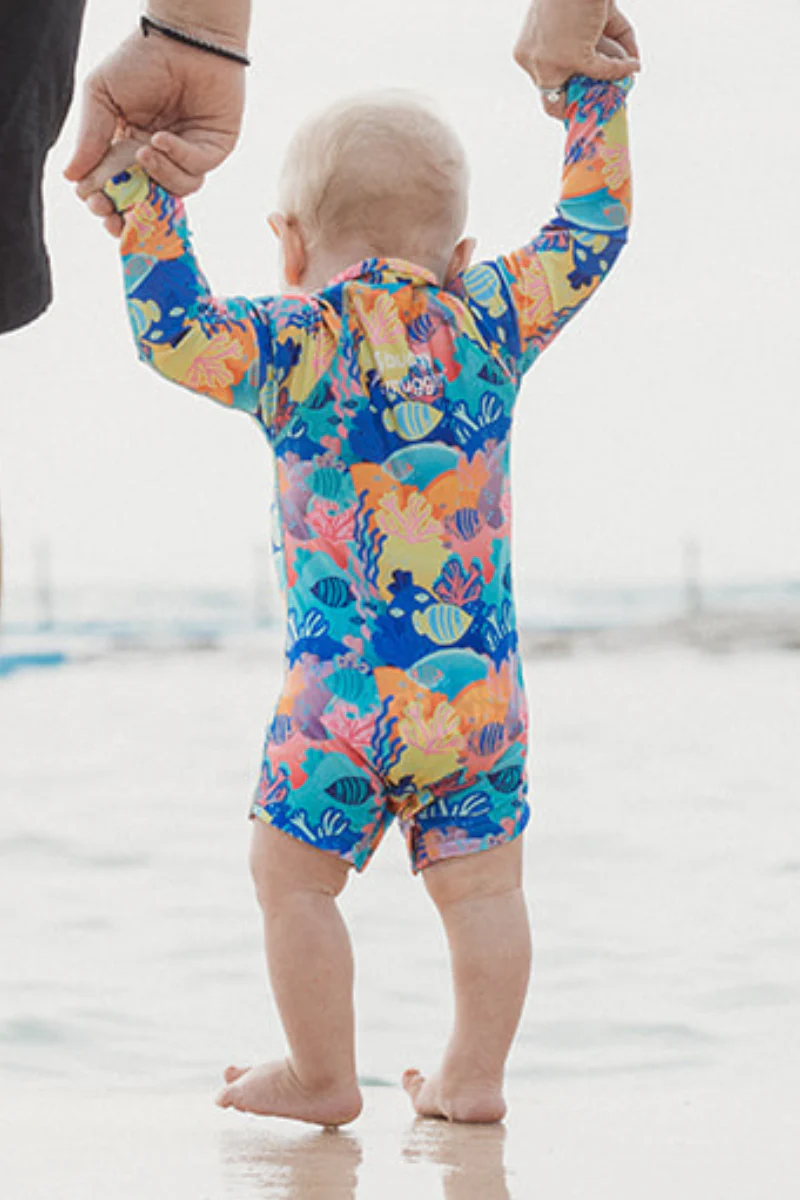 Kids Onesie Swim Bundle in Reef-reshing  UPF 50+ - Image 2