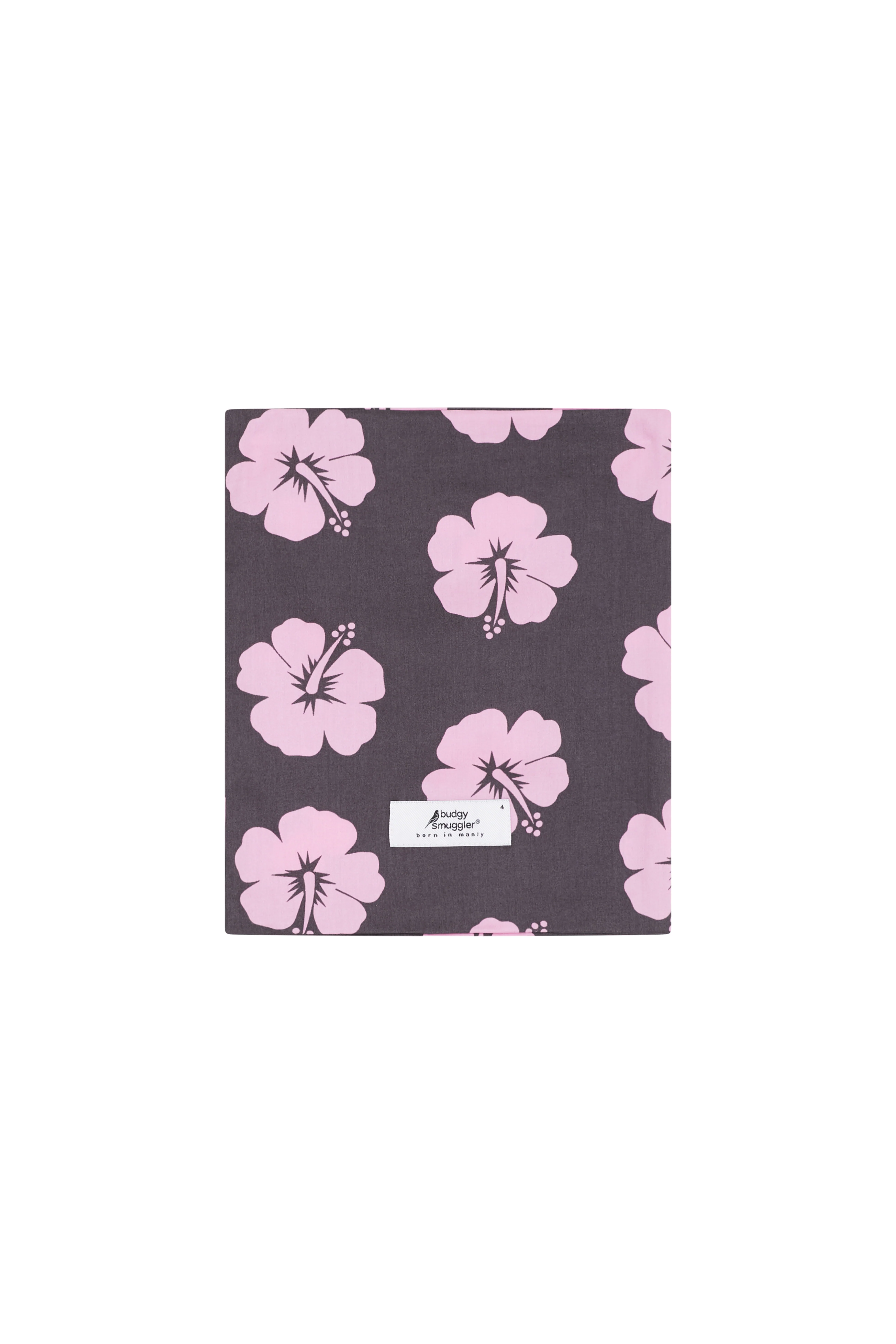 Kids Pyjama Set in Brown and Pink Hibiscus - Image 2