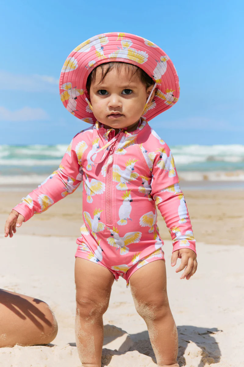 Long Sleeve Kids Onesie in Cockies UPF 50+ - Image 3