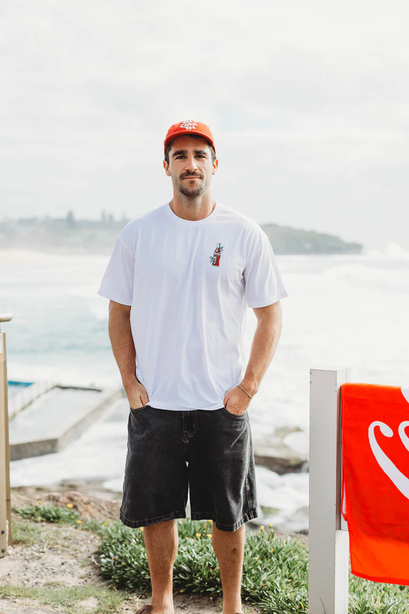 Lightweight White Tee in Coke Koala - Image 3