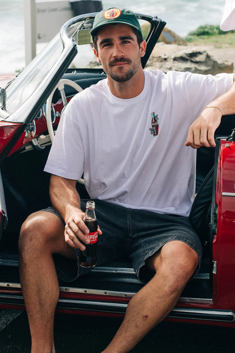 Lightweight White Tee in Coke Koala - Image 4