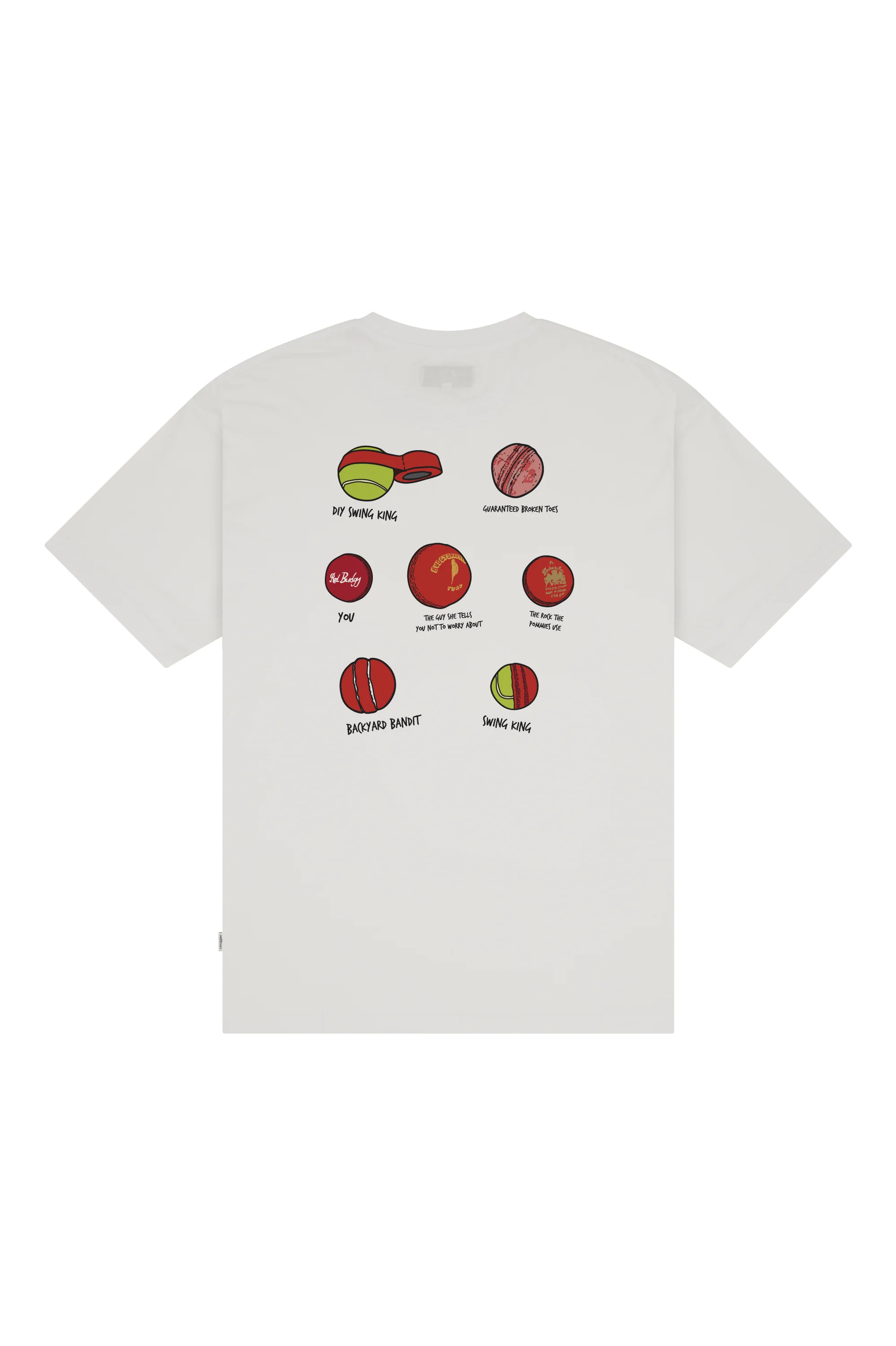 Lightweight White Tee with Crickets Balls - Image 4