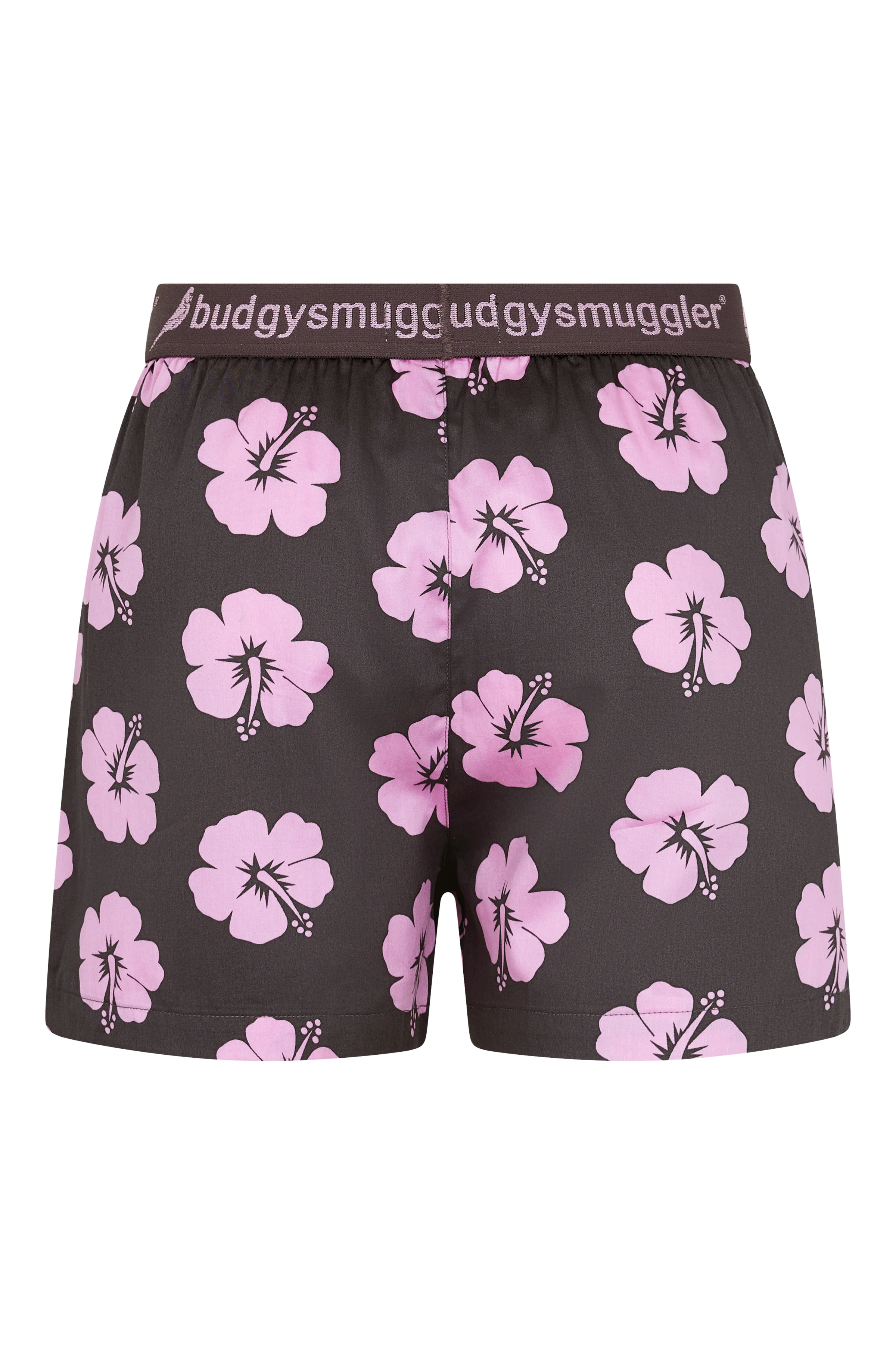 Men's Pyjama Bottoms in Brown and Pink Hibiscus - Image 3