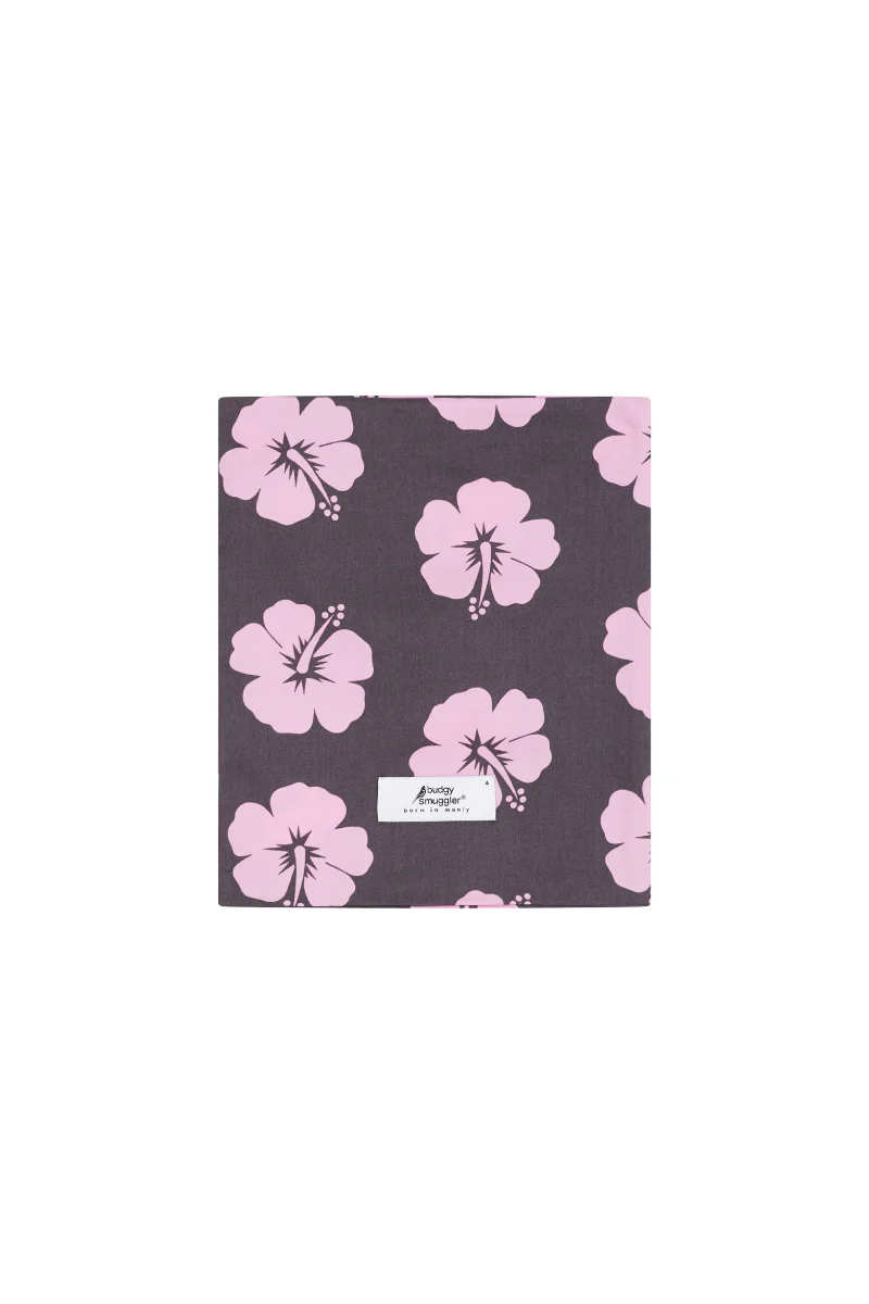 Women's Pyjama Set in Brown and Pink Hibiscus - Image 10