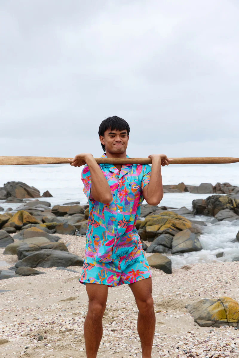 Men's Pyjama Set in Techno Parrots - Image 10