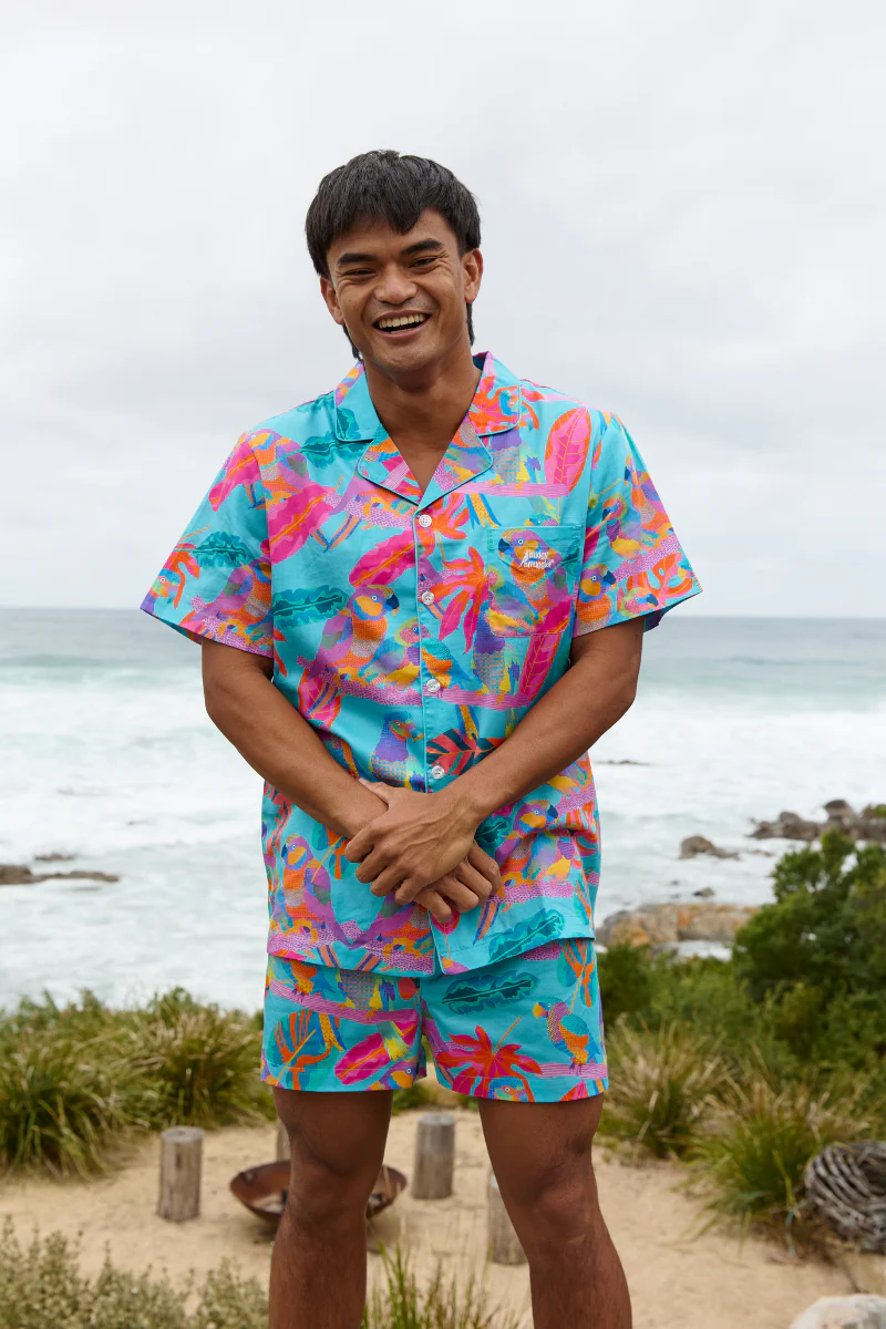 Men's Pyjama Set in Techno Parrots - Image 2
