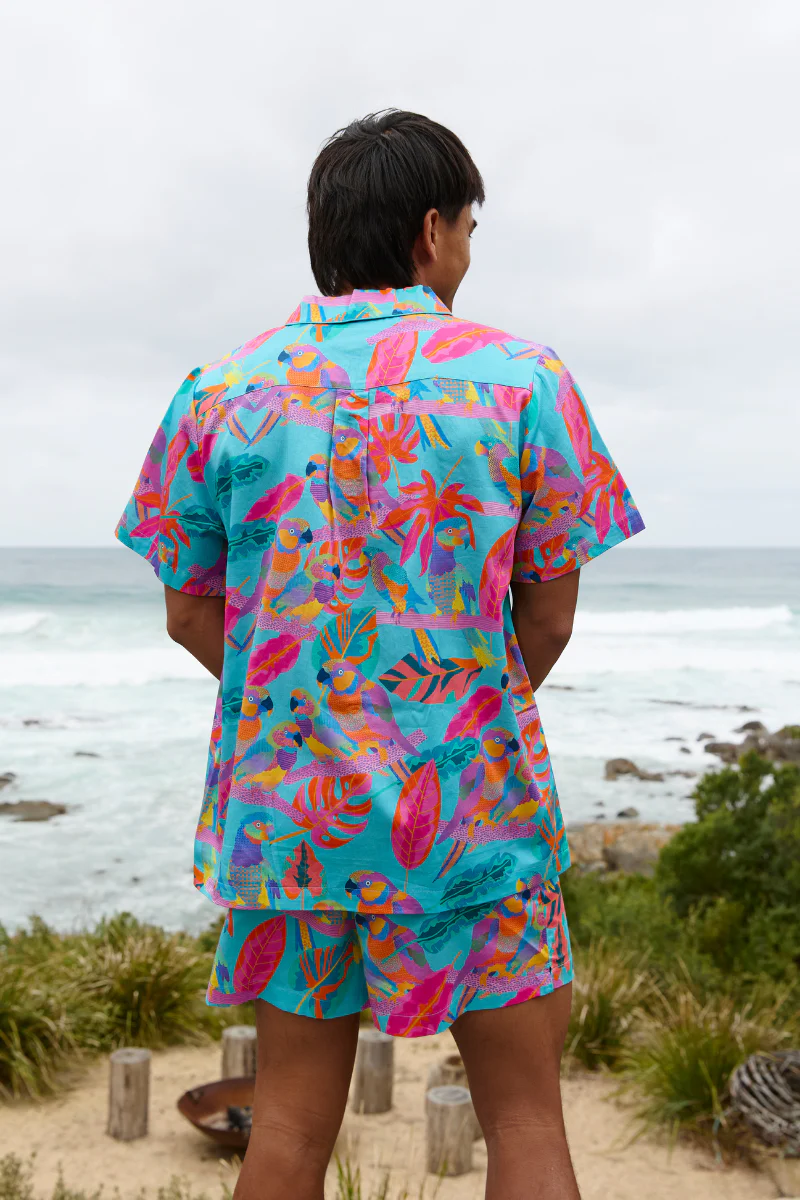 Men's Pyjama Set in Techno Parrots - Image 4
