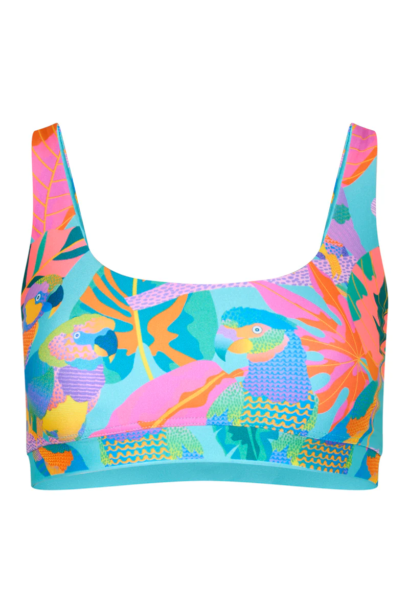 Palm Beach Top in Techno Parrots - Image 3