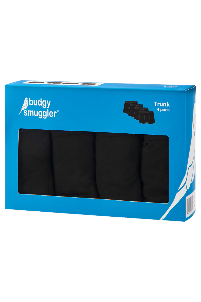 Men's Underwear Trunks 4 Pack in Black - Image 3