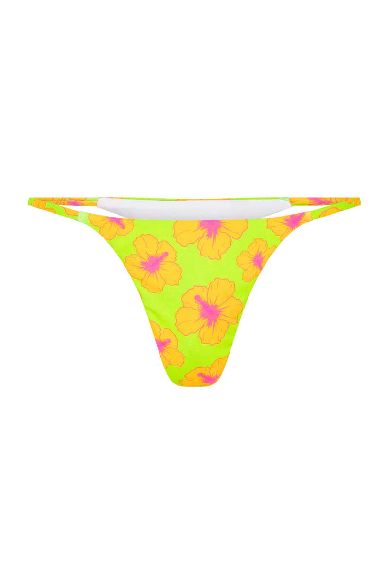 Reef Bottoms In Orange and Green Hibiscus - Image 2
