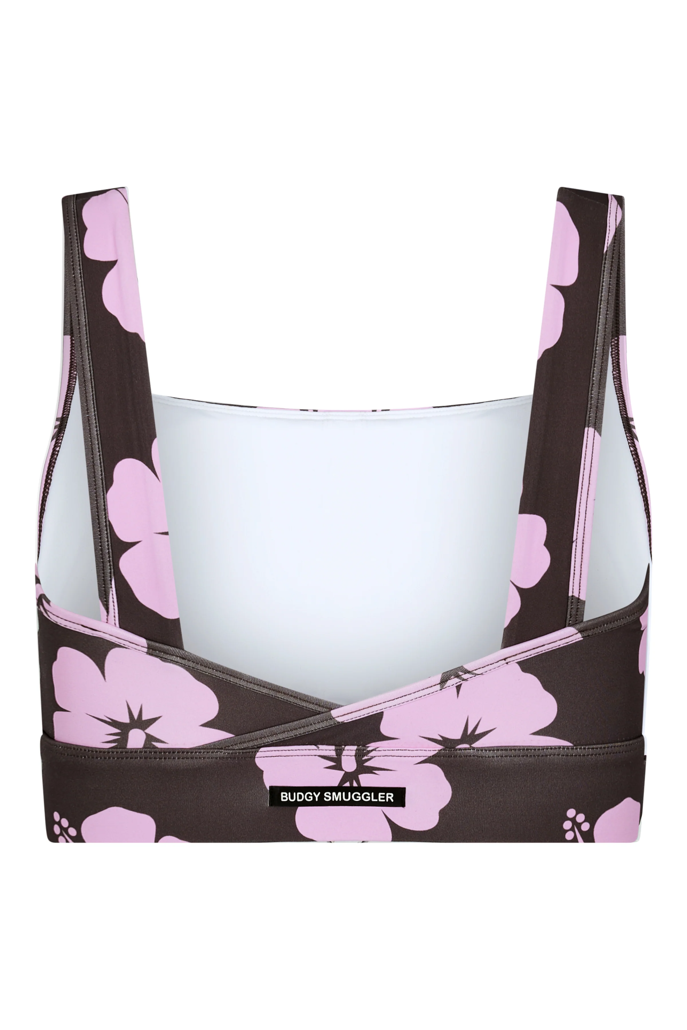 Sports Bra 2.0 in Brown and Pink Hibiscus - Image 7