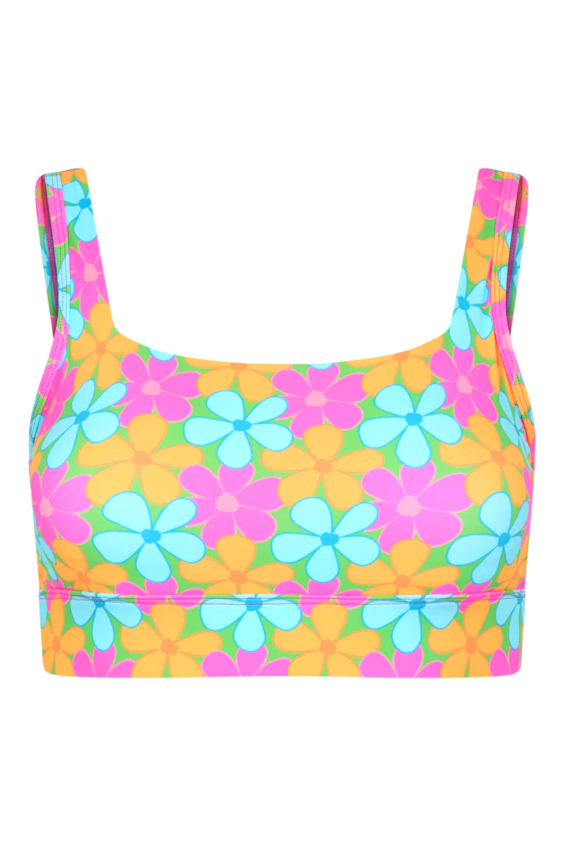 Sports Bra 2.0 in Fluro Flowers - Image 6