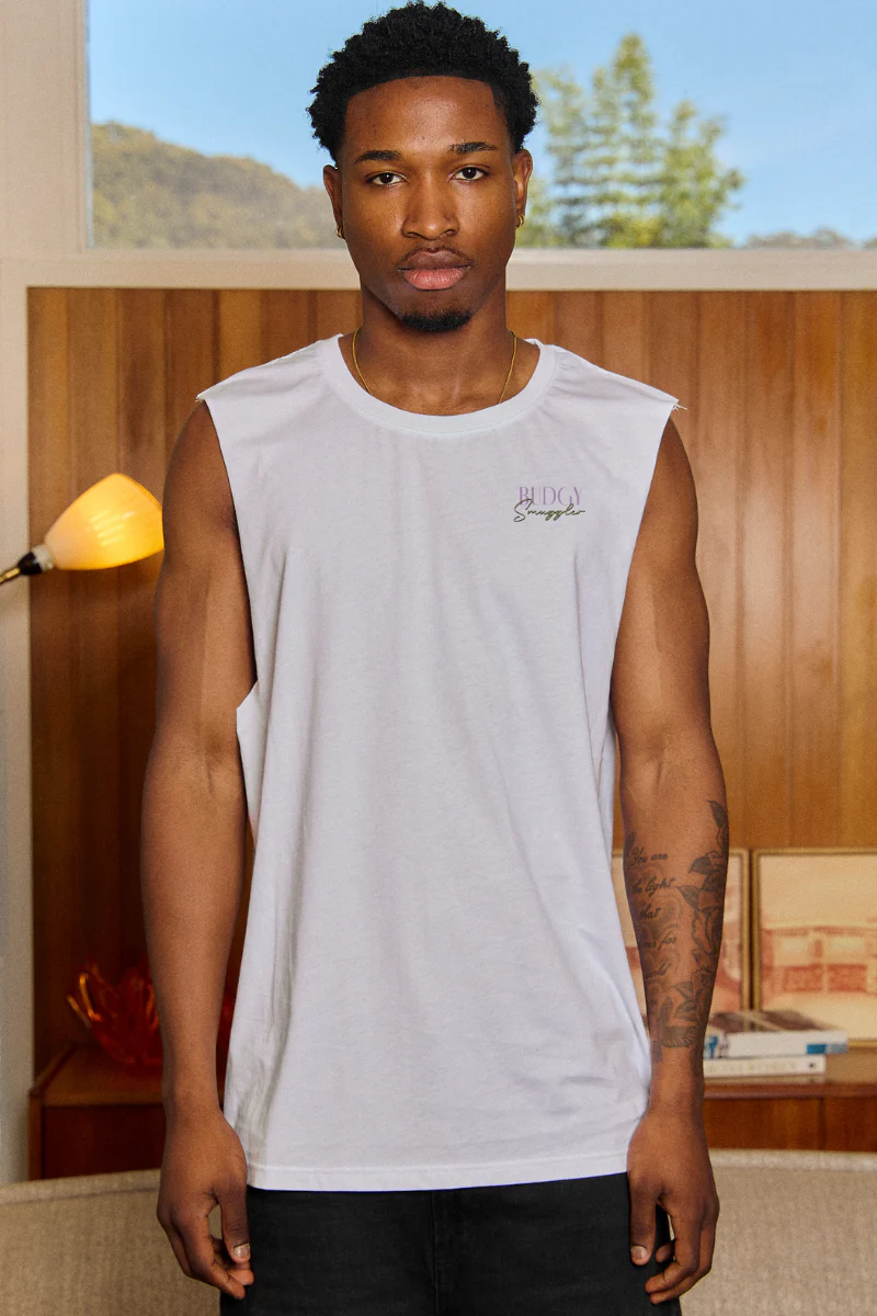 White Singlet with Kangaroo Jetski - Image 2