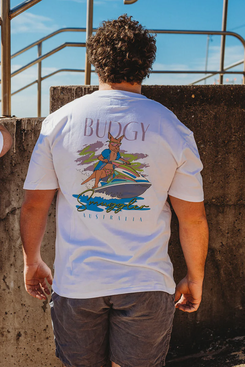 White Tee with Kangaroo Jetski - Image 11