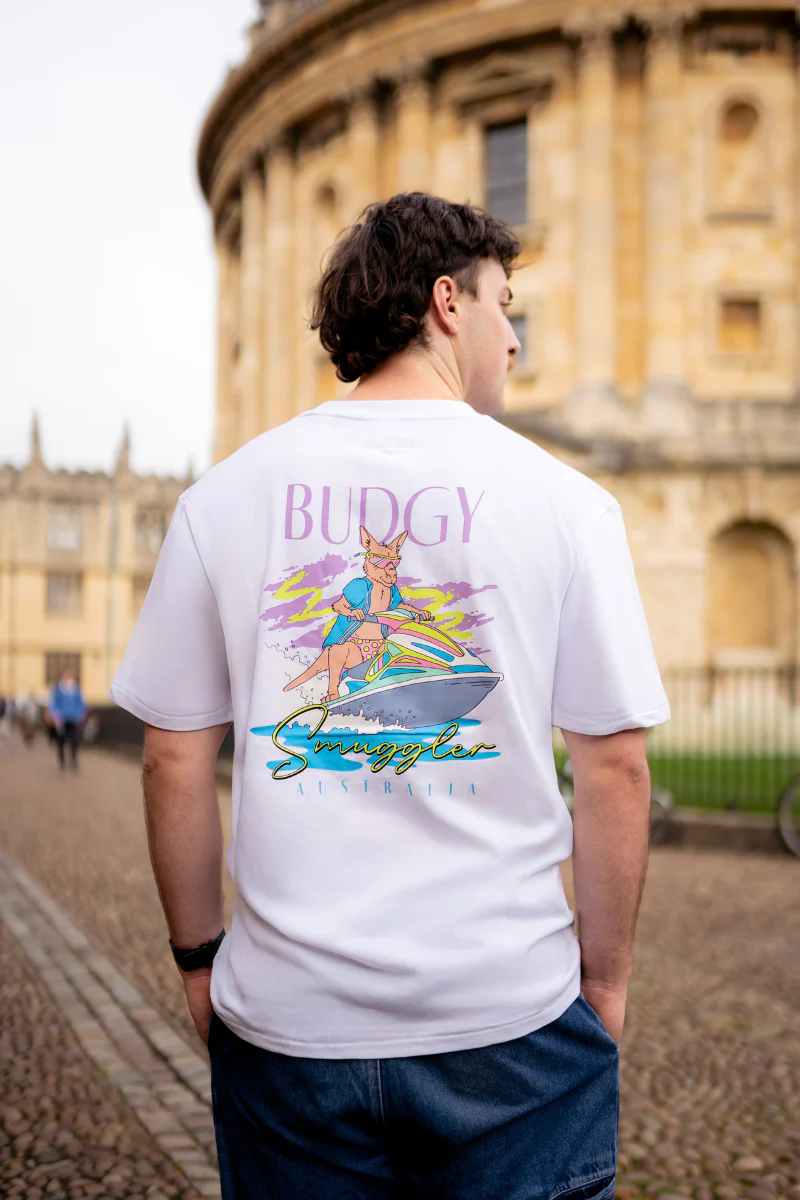 White Tee with Kangaroo Jetski - Image 3