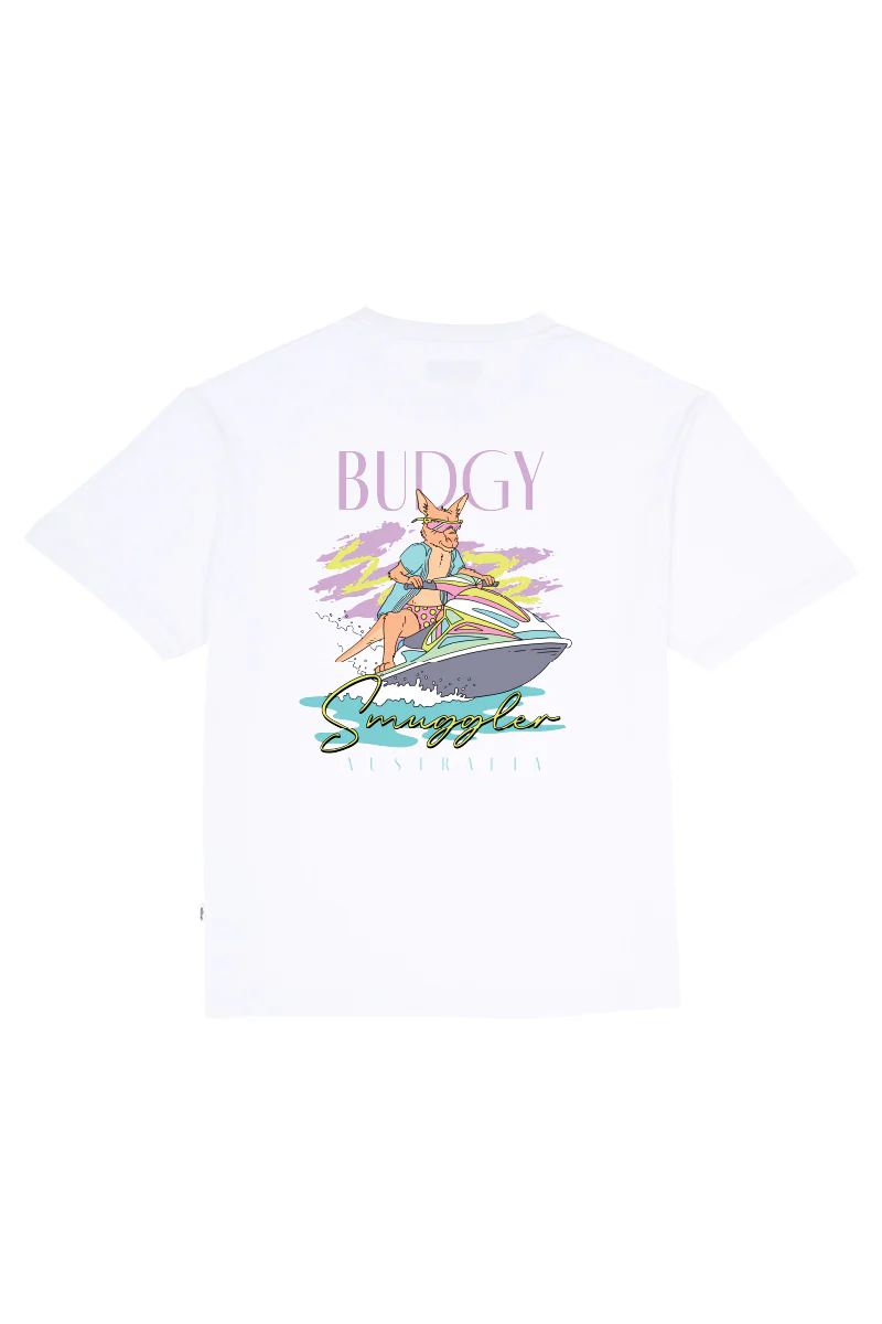 White Tee with Kangaroo Jetski - Image 8