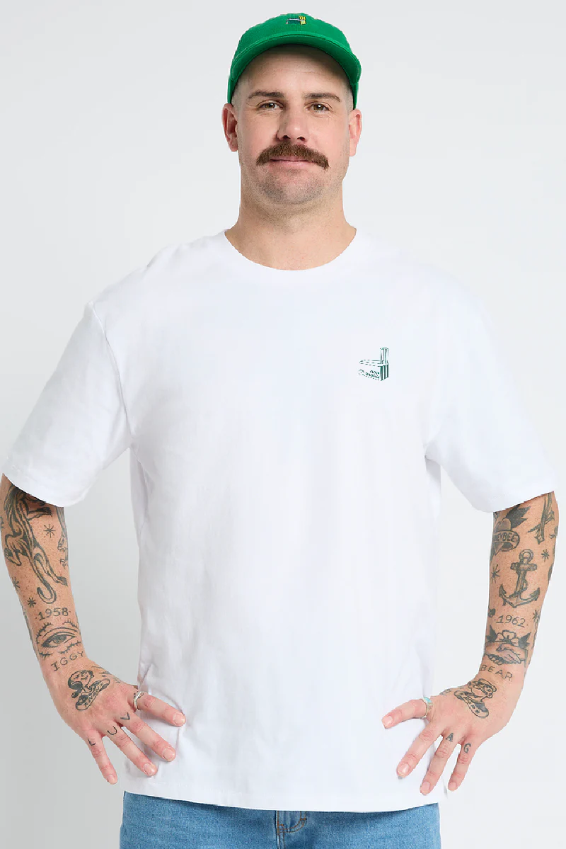 White Tee with Cricket Wickets - Image 2
